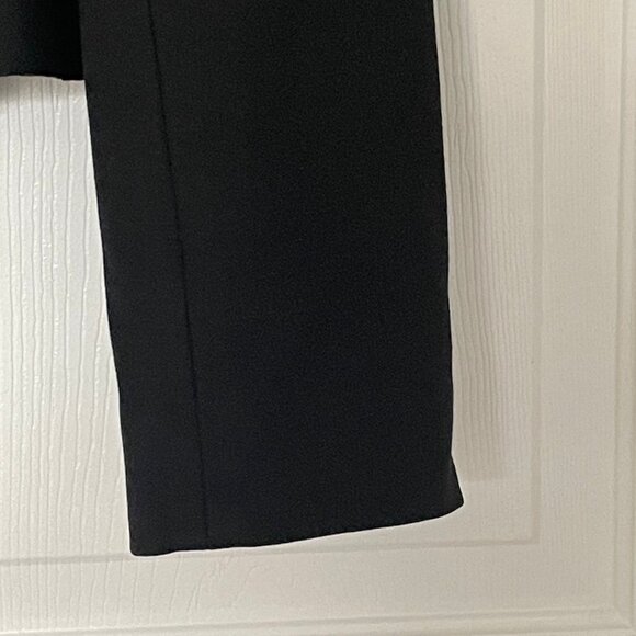 Banana Republic Women’s Peplum Collarless Zip Blazer - Black, Size 6 - Picture 5 of 8